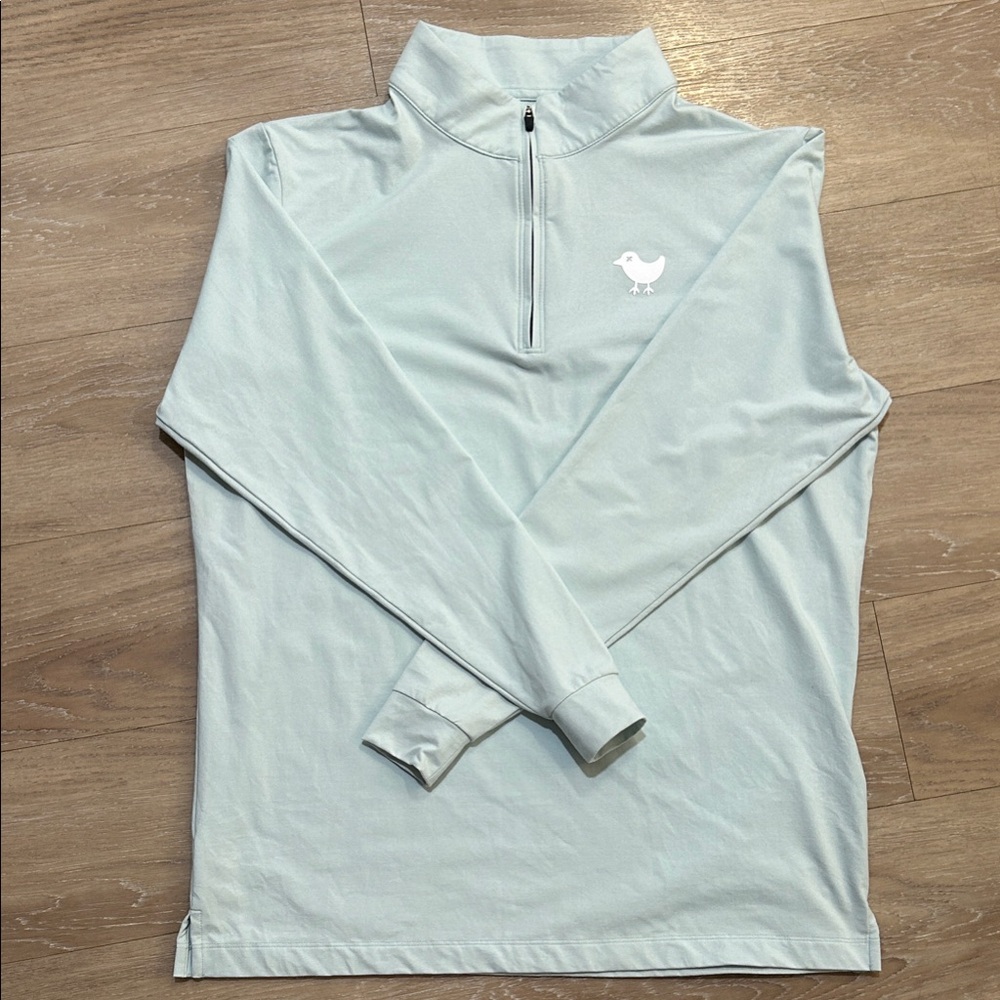 Bad Birdie Quarter Zip Pullover Mint Green Long Sleeve Golf Top Size Small